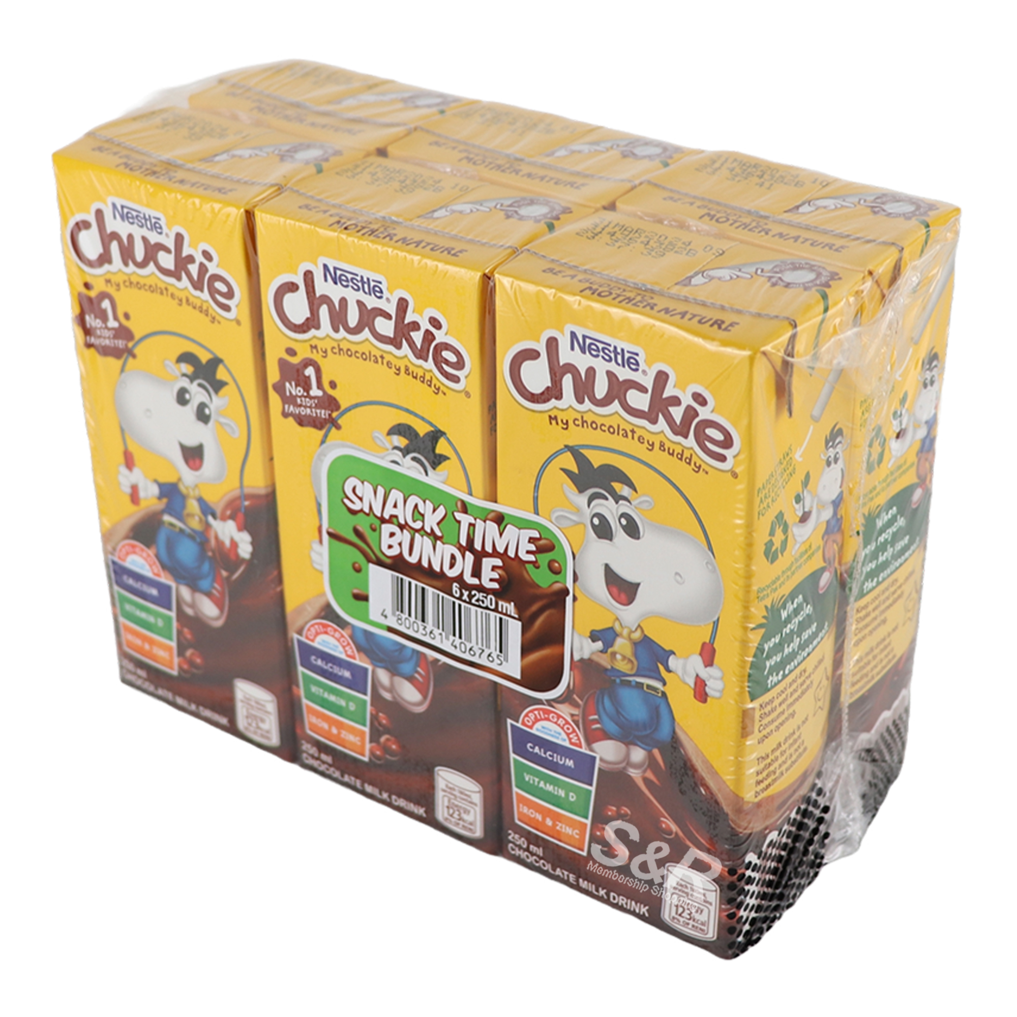 Chuckie Chocolate Milk Drink 6pcs Chuckie Chocolate Milk Drink 6pcs